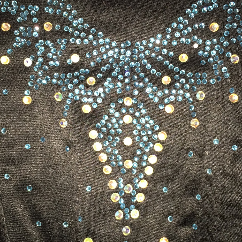 Satin corset with rhinestones - Picture 2 of 7